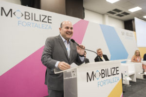 Roberto Claudio, Mayor of Fortaleza at MOBILIZE Fortaleza podium